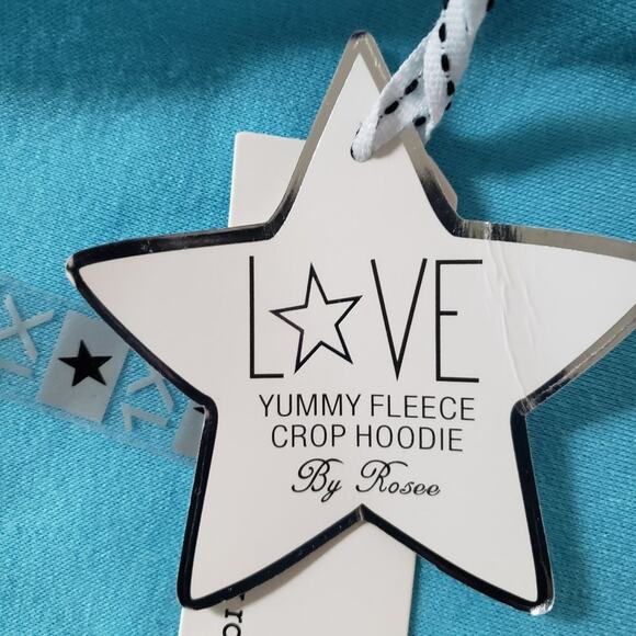 Roma Concepts Women's Draw String Hem Cropped Hoodie 1X - Picture 11 of 12